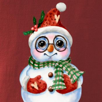 Snehuliak kreslený s okuliarmi