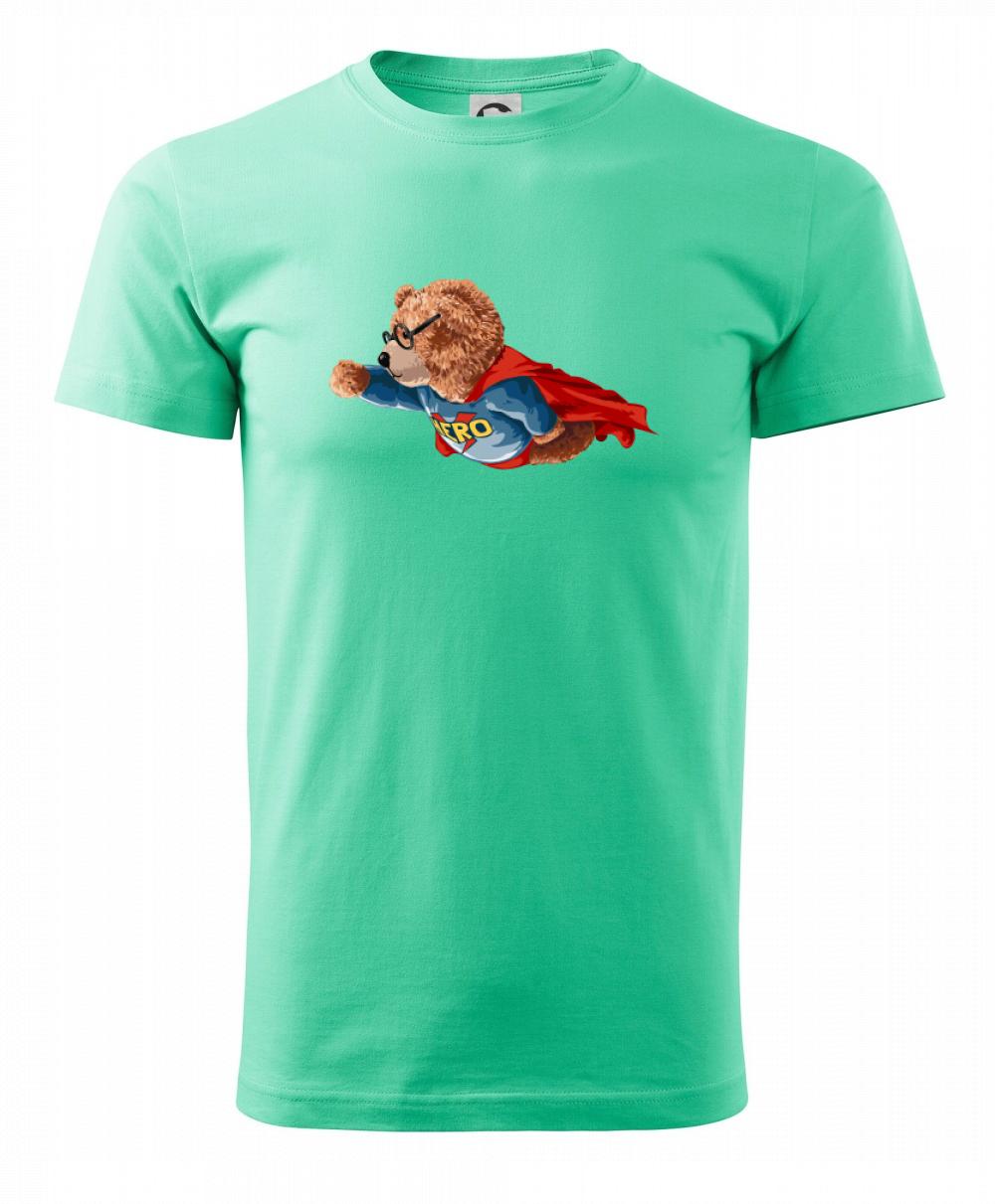 Grafické tričká - Medveď Hero - Klasické pánske tričko vyššej gramáže