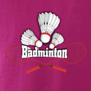 Bedminton - nápis s košíkmi