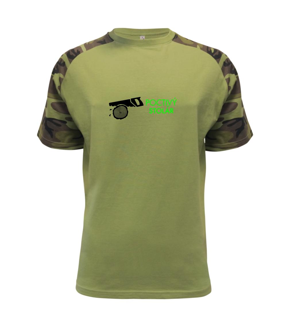 Vtipné tričká do práce - Poctivý stolár - Raglan Military