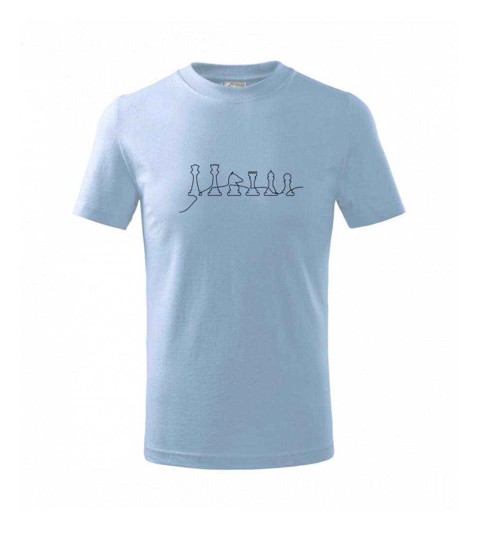 Šachové figúrky v rade - obrys Šachové figúrky v rade - obrys