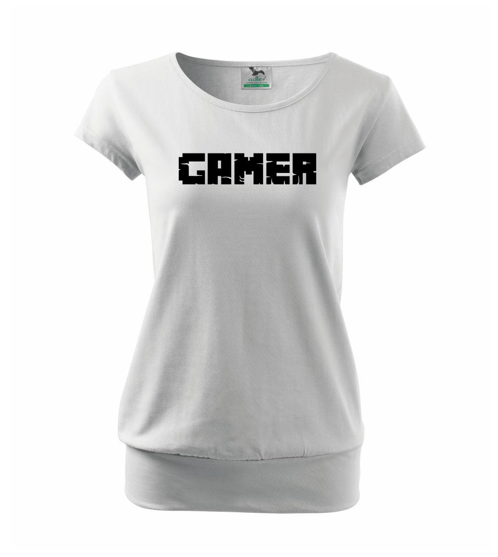 Tričká pre ajťákov - Gamer nápis - Voľné tričko city