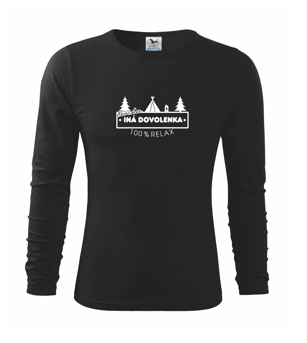Trička pre cestovateľov - Ina dovolenka stan - Tričko detské Long Sleeve