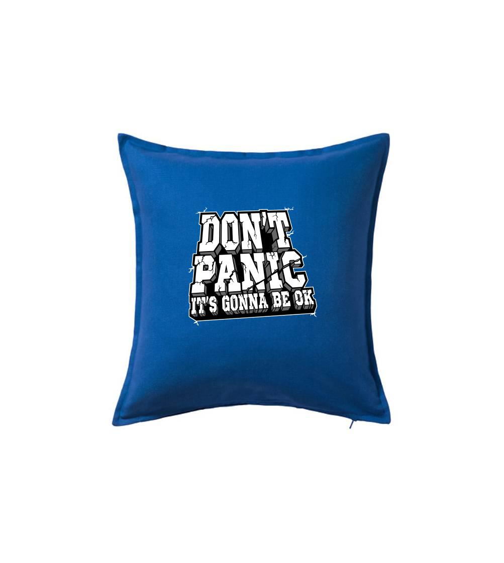 Ostatné nápisy - Don't panic kameň - Vankúš 50x50