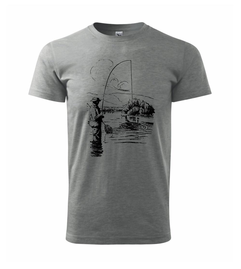 Kreslený rybár s podberákom Kreslený rybár s podberákom