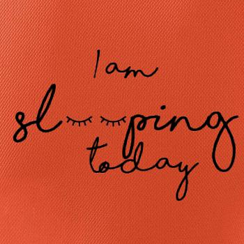 I am sleeping today