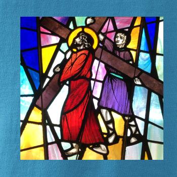 Vitráž - Ježiš a kríž