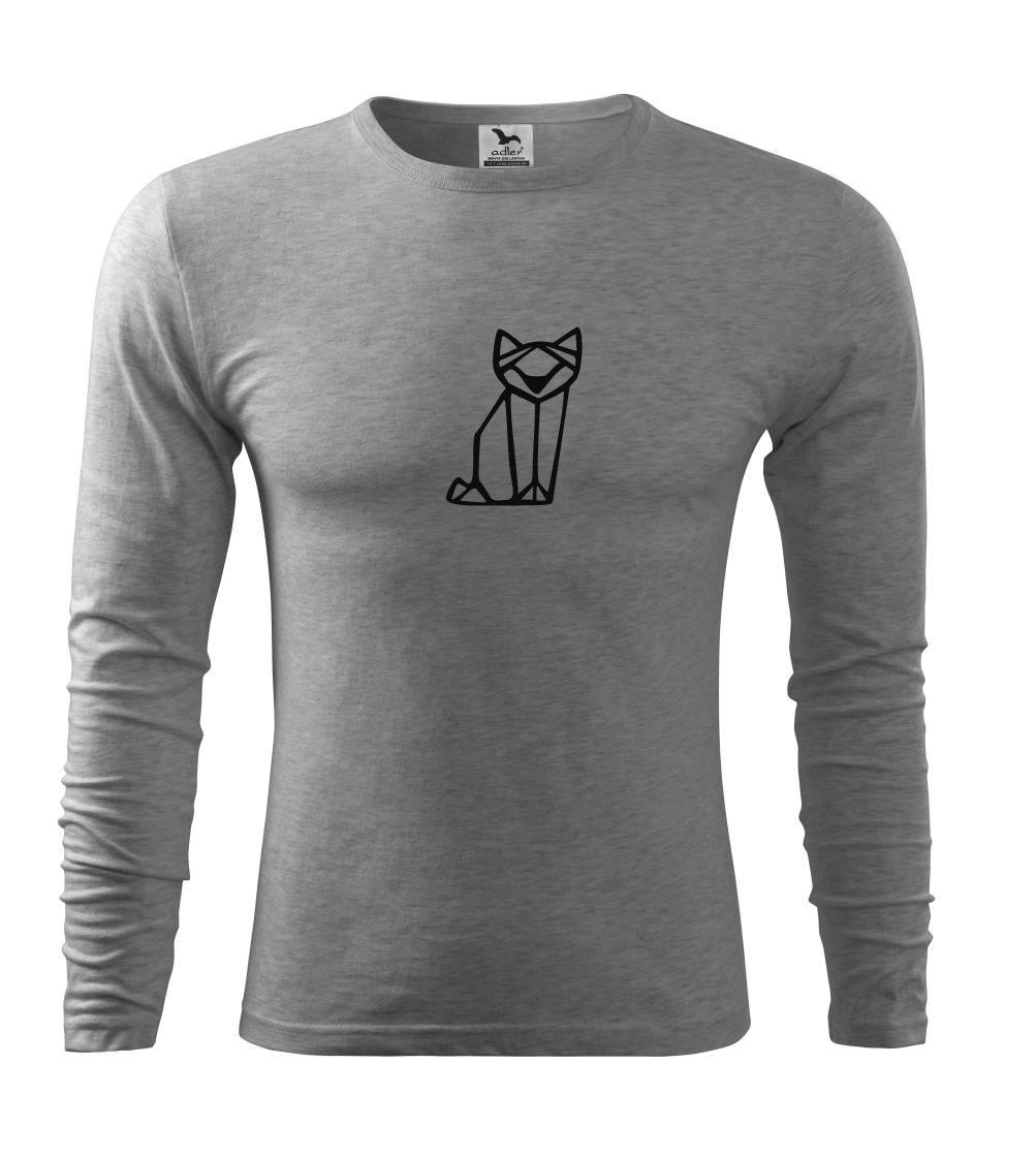 Geometrické zvieratá - Geometria - líška - Tričko s dlhým rukávom FIT-T long sleeve