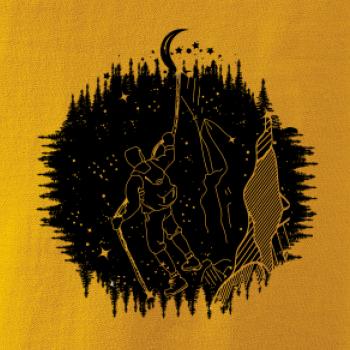 Turista v nočnej krajine