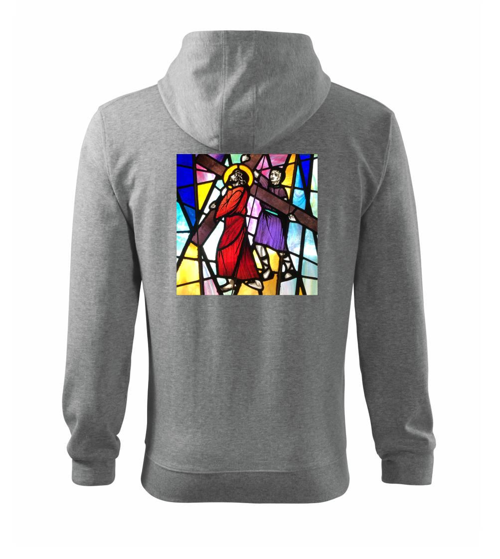 Vitráž - Ježiš a kríž Vitráž - Ježiš a kríž