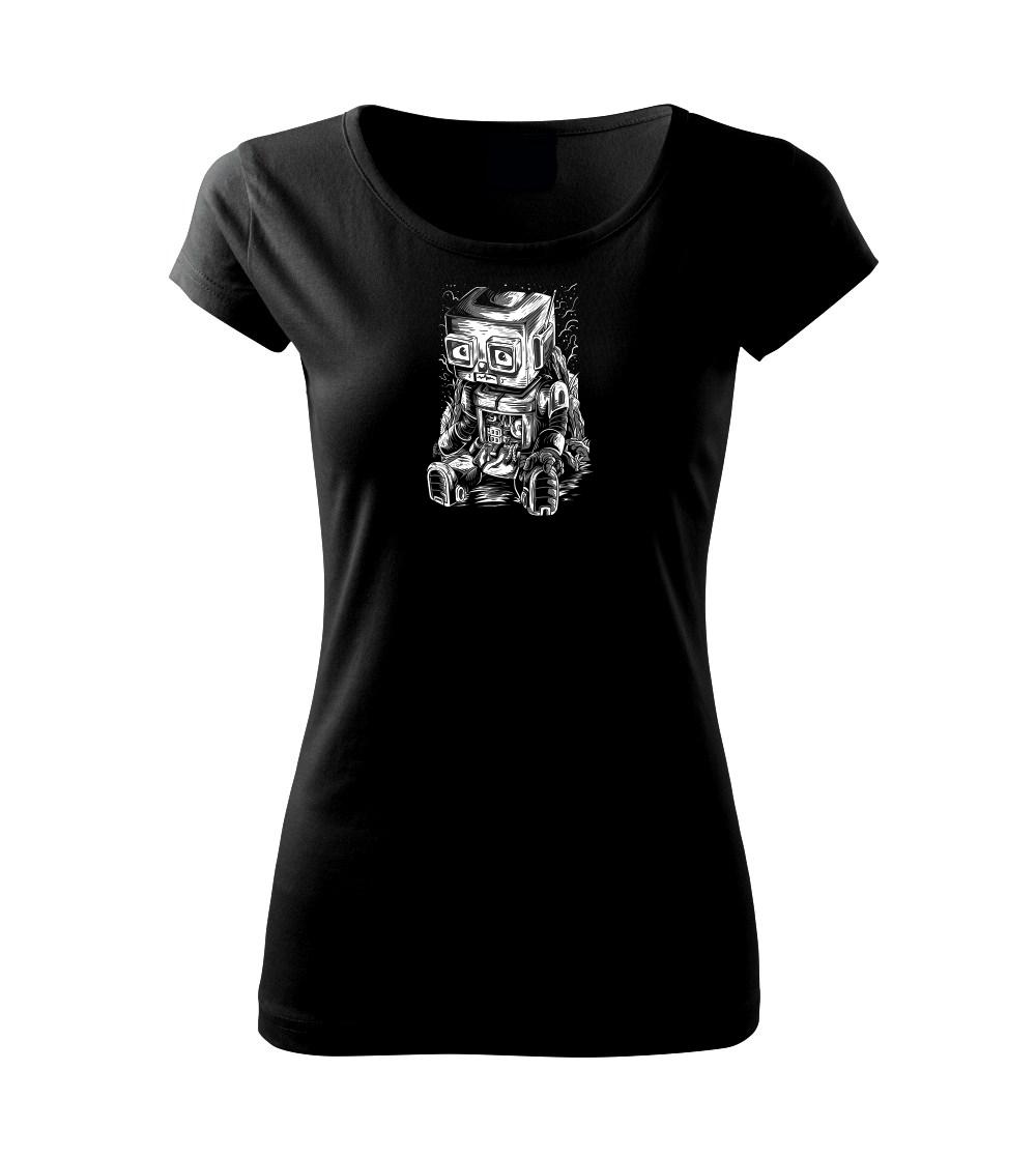 Grafické tričká - Smutný robot - Dámske tričko Pure