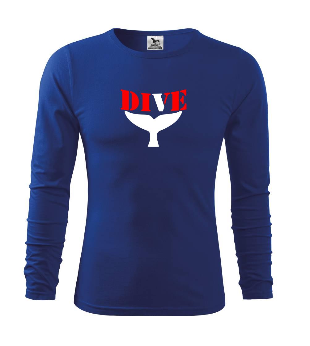 Potápačské tričká - Dive veľryba - Tričko detské Long Sleeve