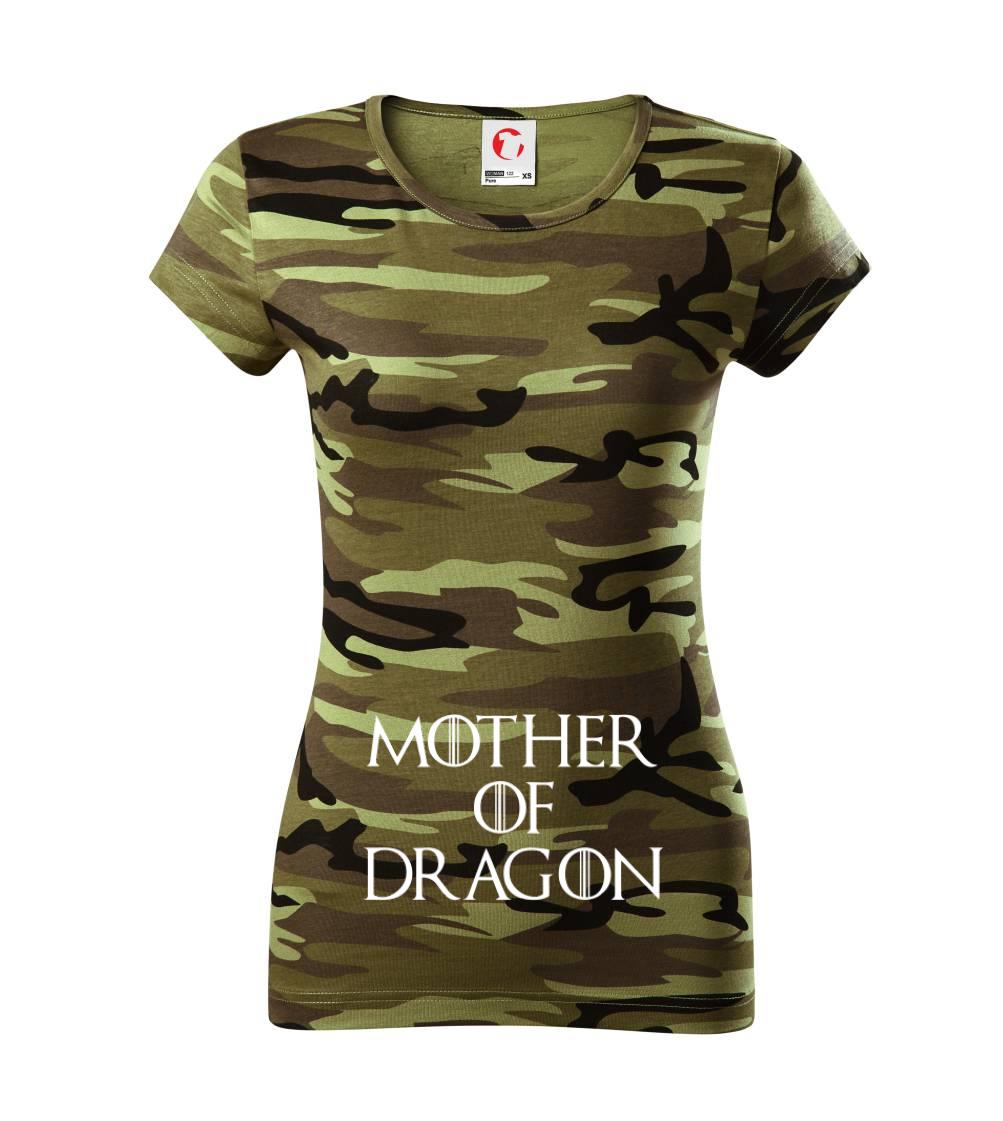 Tričká pre tehotné - Mother of Dragon - Dámske maskáčové tričko