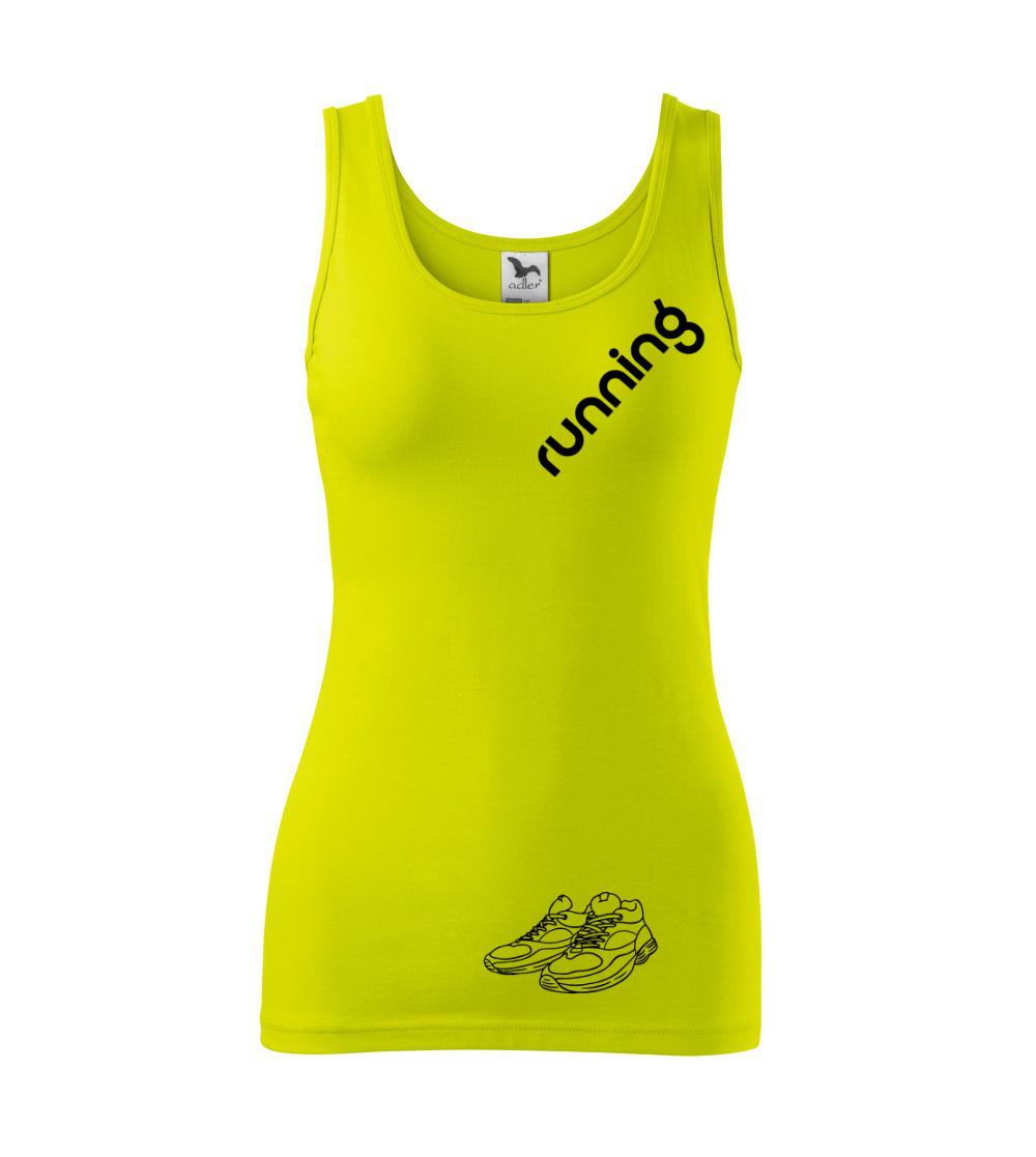 Running nápis šikmo