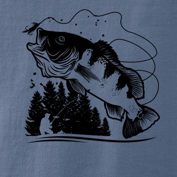 Rybár na brehu rybníka muškári