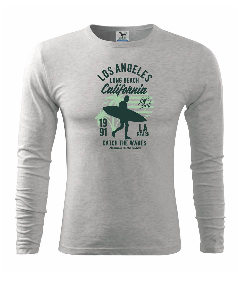 Surferske tričká - Los Angeles Long Beach - Tričko s dlhým rukávom FIT-T long sleeve
