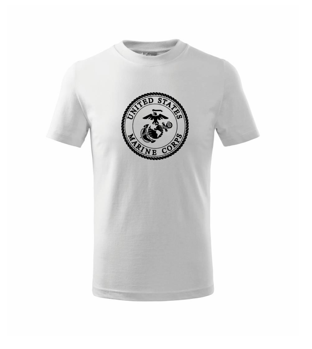 Vojenská tričká s potlačou - United States Marine Corps erb - Tričko detské bavlnené