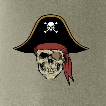  Pirátska lebka s klobúkom