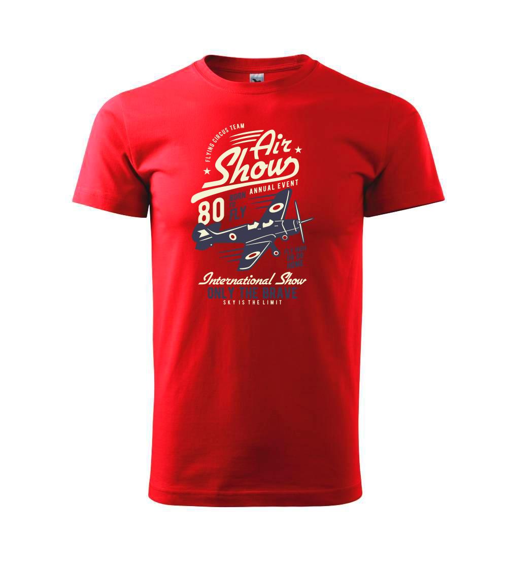 Vojenská tričká s potlačou - Air Show Airplane - Tričko extra veľké  (5-8XL)