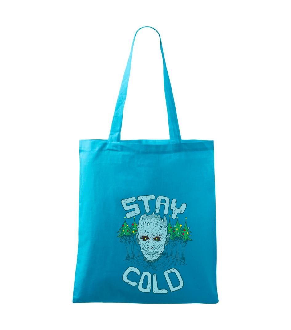 Vianočné tričká - Stay cold (Pecka design) - Taška bavlnená