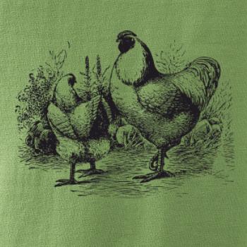 Slepačie rodina maľovaná