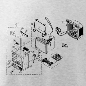 Nákres starý CRT televízor Nákres starý CRT televízor