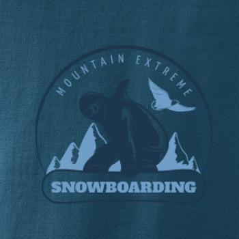 Mountain extreme snowboarding okrúhle