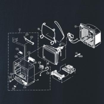 Nákres starý CRT televízor Nákres starý CRT televízor