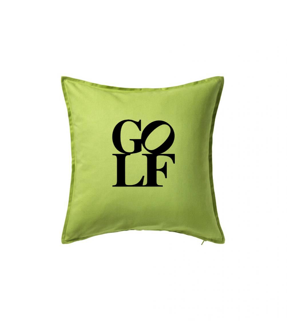 Tričká na golf - Go-lf nápis - Vankúš 50x50