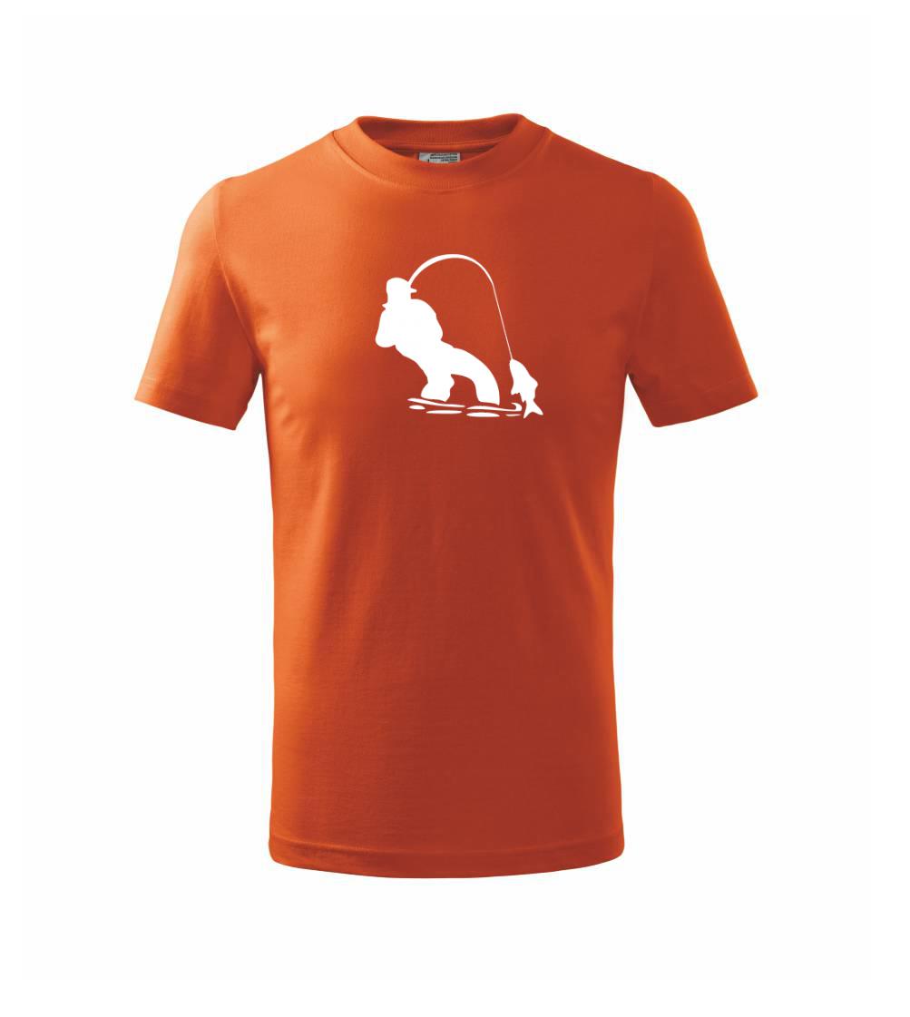 Rybár ťahajúce rybu Rybár ťahajúce rybu