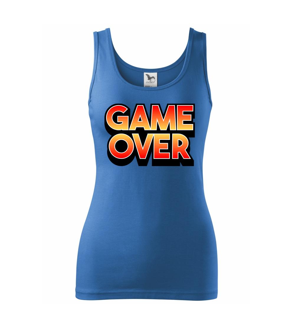 Tričká pre ajťákov - Game over - nápis farebný - Dámske tielko