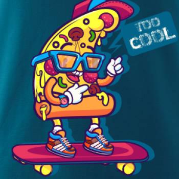 Pizza slice with skateboard Pizza slice with skateboard
