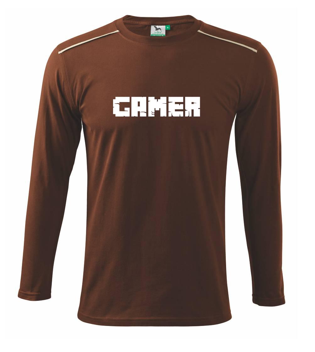 Tričká pre ajťákov - Gamer nápis - Tričko s dlhým rukávom Long Sleeve