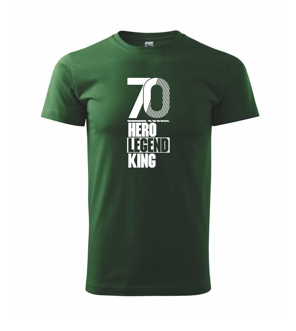 Narodeninové tričká pre hrdinov - Hero, Legend, King x Queen 1970 - Tričko extra veľké  (5-8XL)
