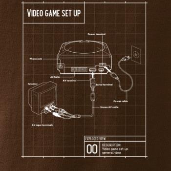 Nákres TV video hra guľatá