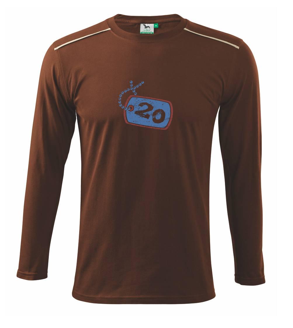 Tričká k narodeninám - 20 na krku - Tričko s dlhým rukávom Long Sleeve