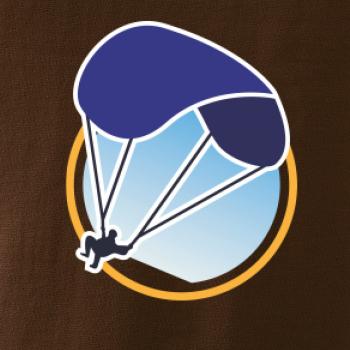 Paragliding modrý padák v kruhu