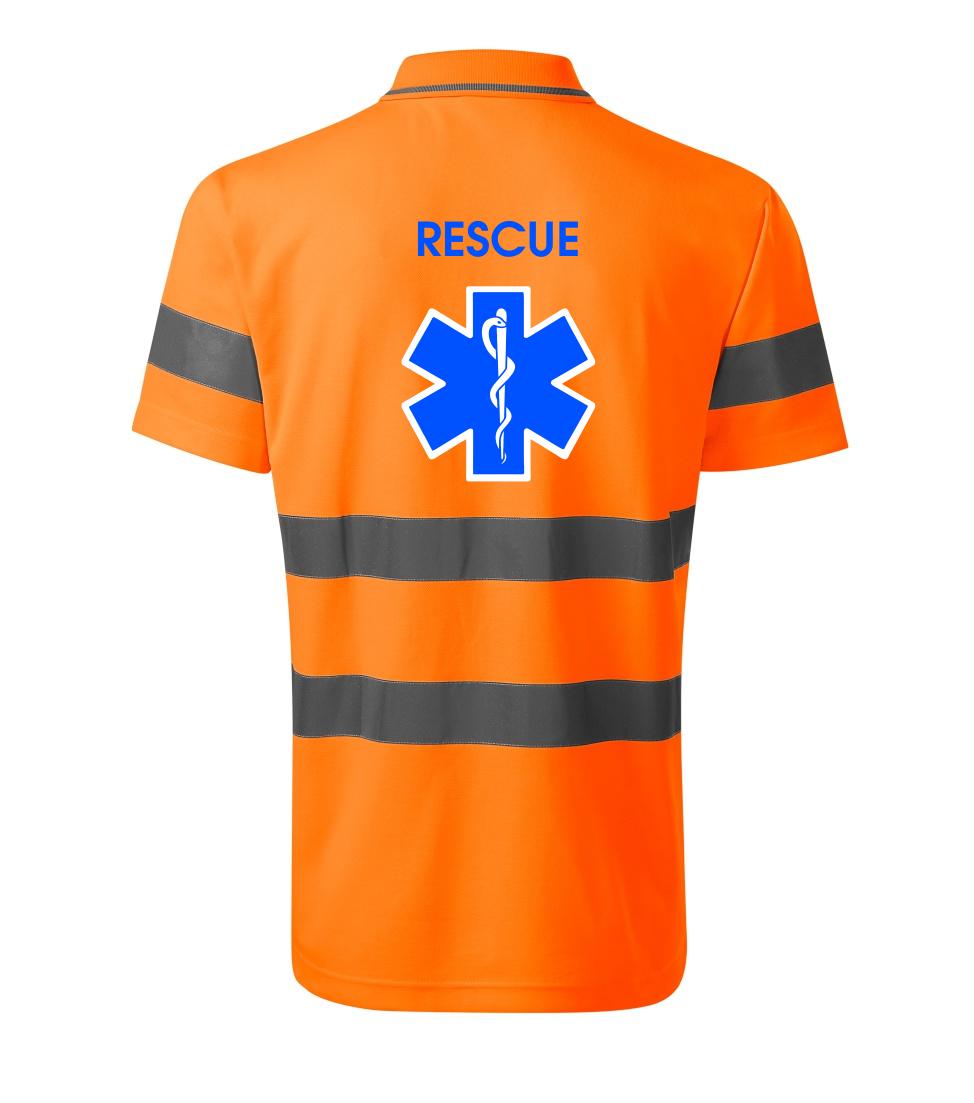 Tričká a mikiny pre záchranárov a lekárov - Kvalitné oblečenie pre zdravotníkov - Rescue s reflexními pruhy - HV Runway 2V9 - Reflexné polokošeľa