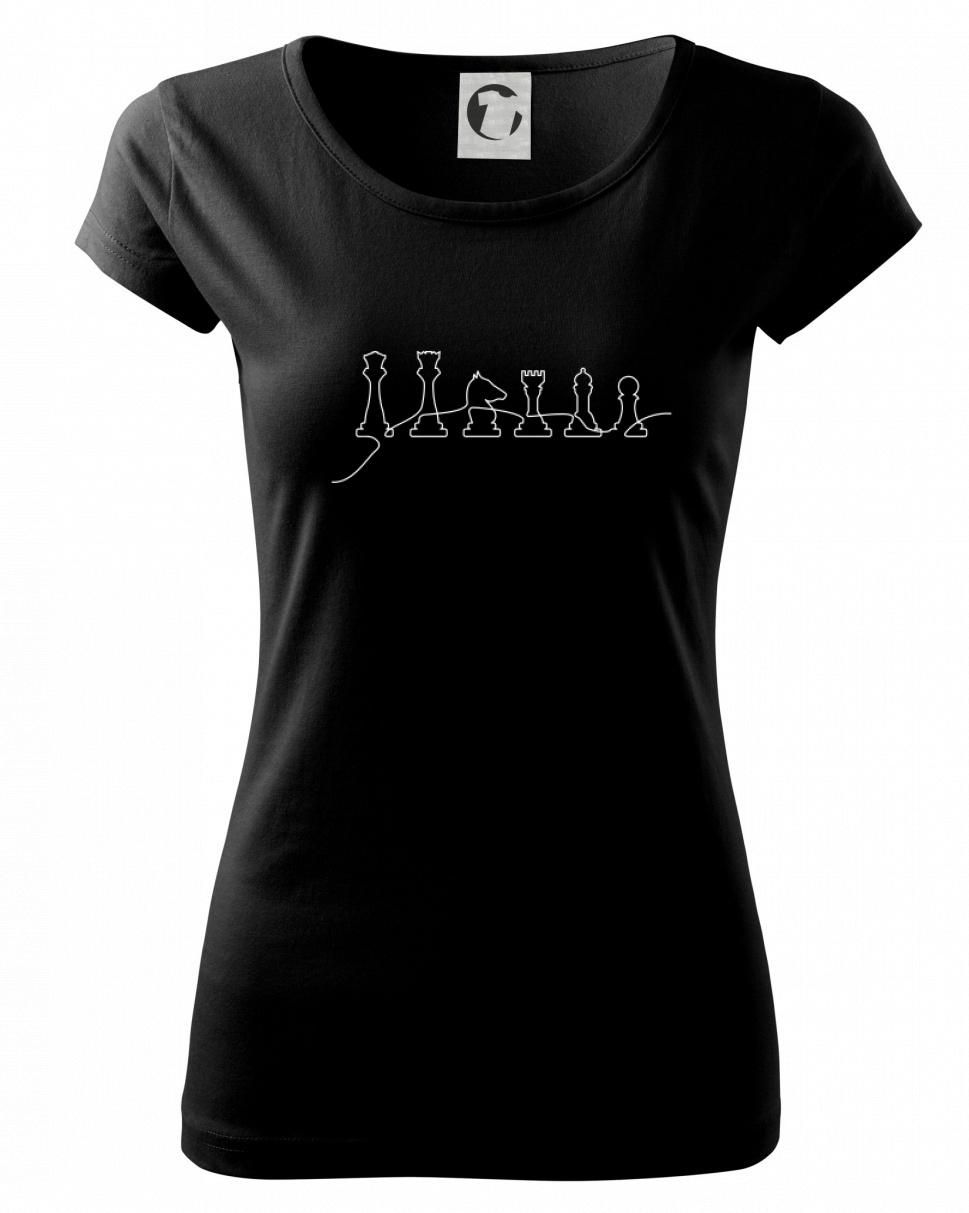 Šachové figúrky v rade - obrys Šachové figúrky v rade - obrys