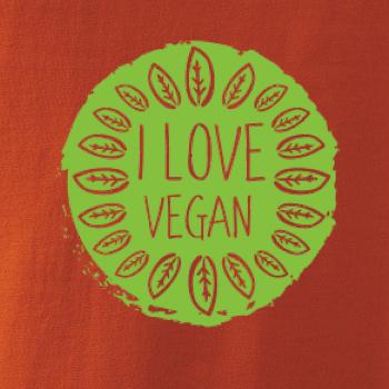I love vegan v kruhu