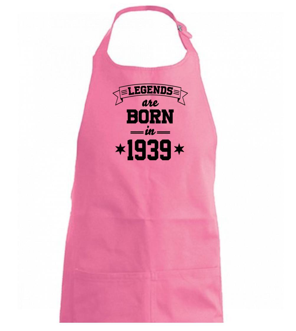 Tričká k narodeninám - Legends are born in 1939 - Dámska zástera na varenie