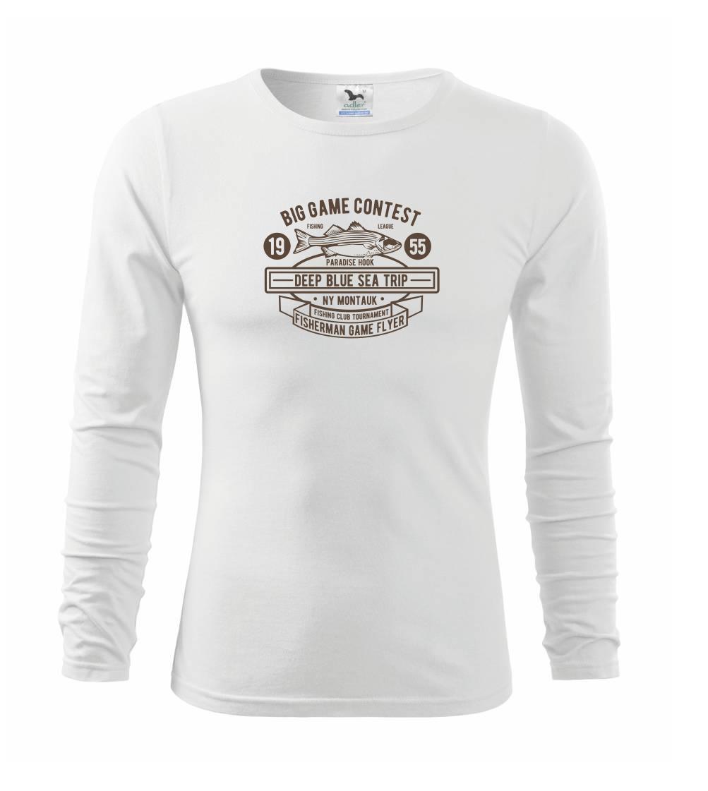 Tričká pre rybárov s potlačou - Big Game Contest Fishing - Tričko detské Long Sleeve