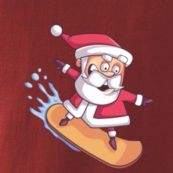 Santa jazdiaci na snowboarde