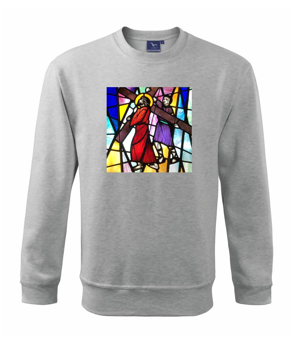 Vitráž - Ježiš a kríž Vitráž - Ježiš a kríž