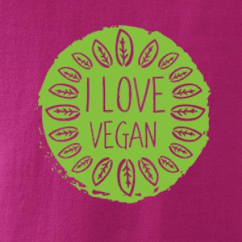 I love vegan v kruhu