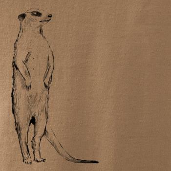 Surikata čierna kresba Surikata čierna kresba