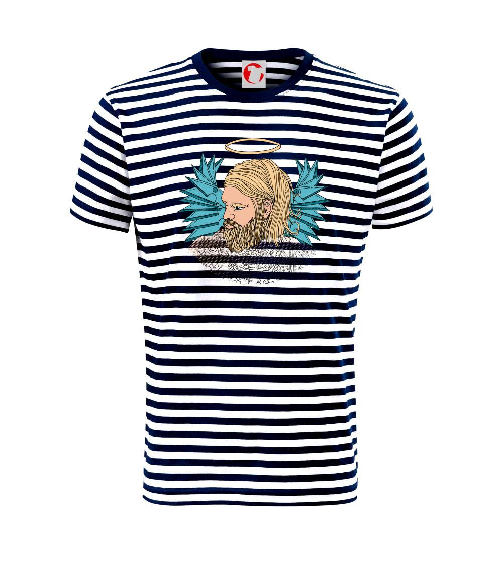 Grafické tričká - Anjel maľovaný - muž (Pecka design) - Tričko na vodu