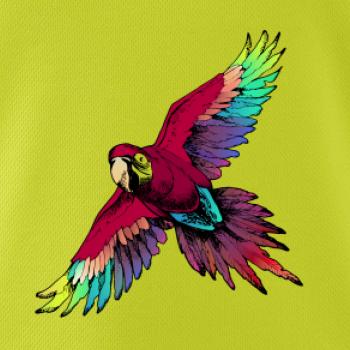 Papagáj kreslený letiaci Papagáj kreslený letiaci