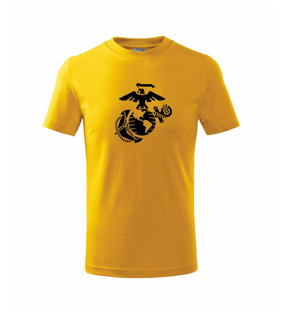 Vojenská tričká s potlačou - United Marines logo - Tričko detské bavlnené