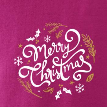 Merry christmas - nápis guľatý Merry christmas - nápis guľatý